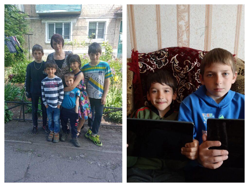 Nikita Kalimbet (7 years old) and Ilya Kalimbet (11 years old) from Popasna (Luhansk region)