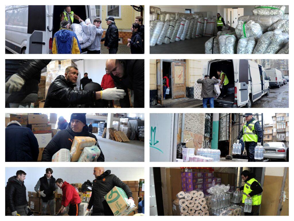 Shakhtar delivered aid to 6 migrant facilities within a week - Collage